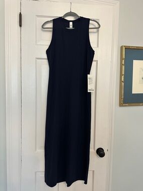 Lululemon All Aligned Ribbed Midi Dress Navy Size 8